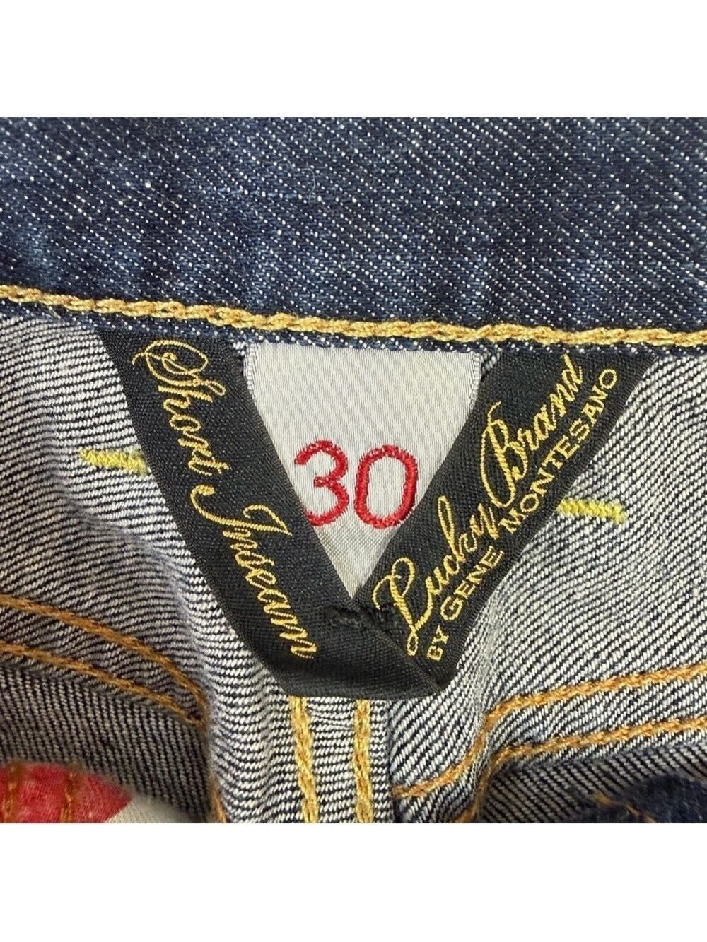 Lucky Brand Jeans Mens Classic Fit 30x 28 Blue Denim Straight Leg Short Inseam - Picture 3 of 10